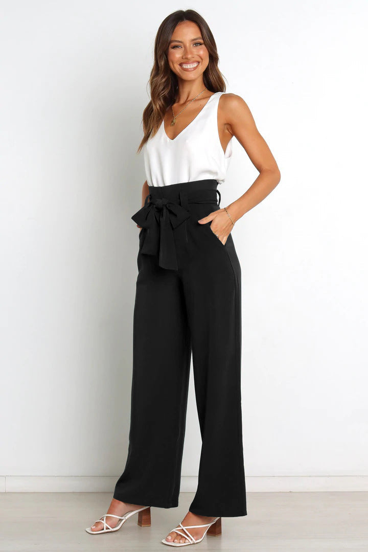 Calça Wide Leg La Lide com Amarração